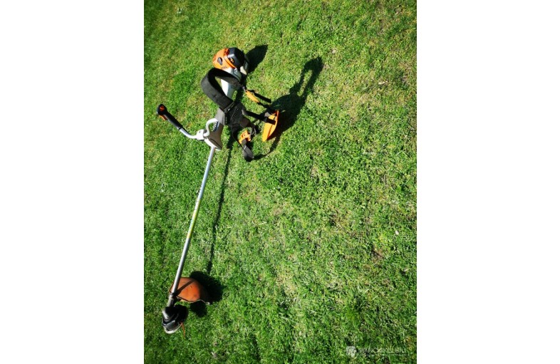 Žoliapjovė su STIHL trimeriu