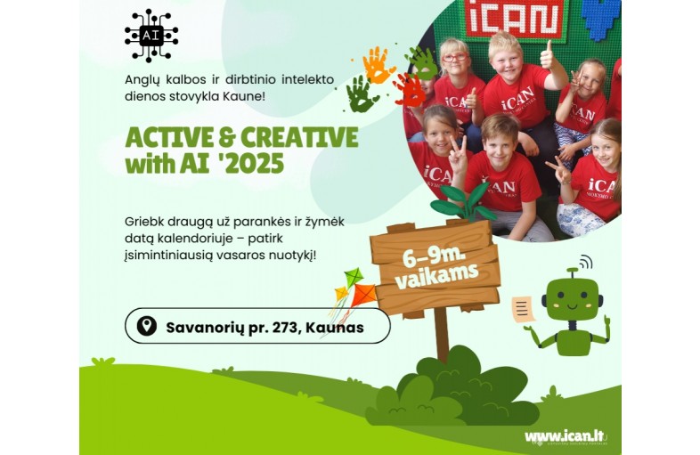Anglų kalbos ir AI dienos stovykla Kaune!