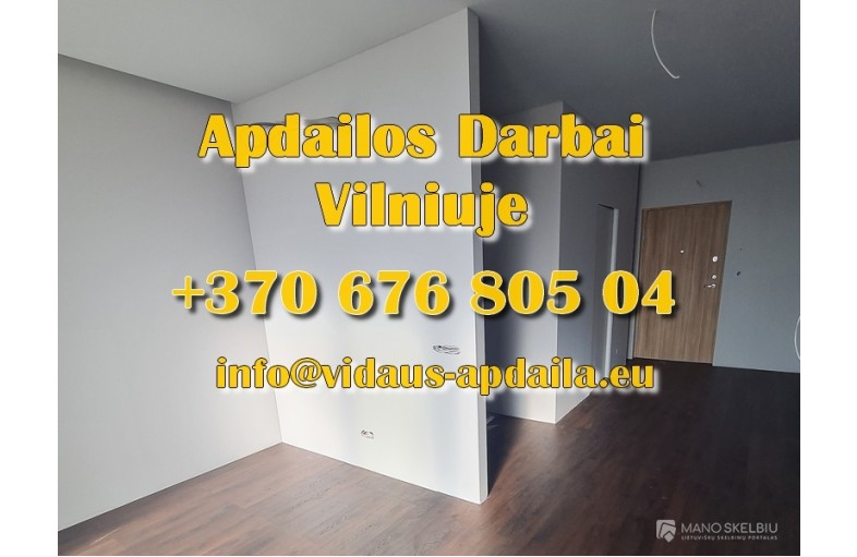 Apdailos darbai Vilniuje - Vidaus-apdaila.eu