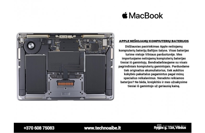 Apple nešiojamų kompiuterių baterijos