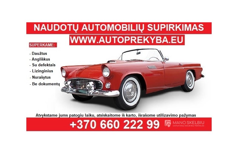Automobiliu supirkimas www.autoprekyba.eu