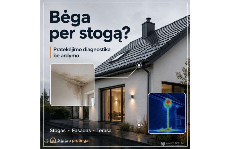 Bėga per stogą? Pratekėjimo diagnostika be ardymo