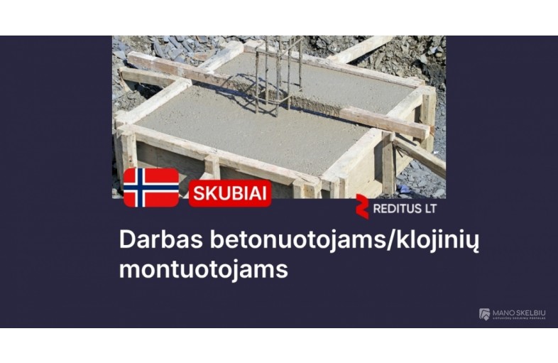 Betonuotojams/klojinių montuotojams