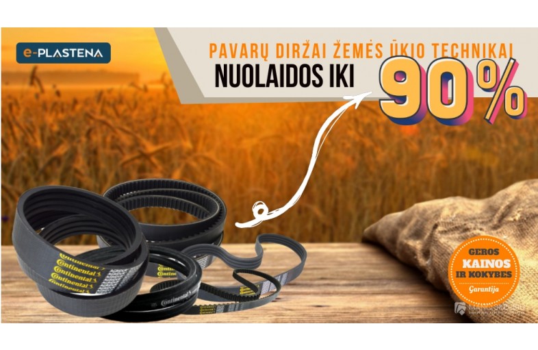Diržai kombainams, žemės ūkio technikai -90% 