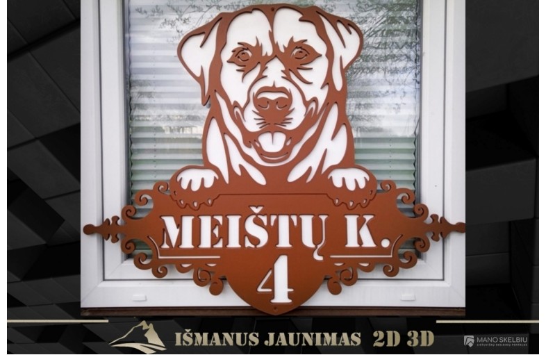 Dviejų dalių adreso lentelė „Labradoras“