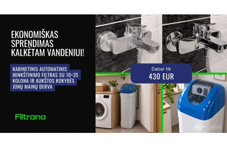 Ekonomiškas sprendimas kalkėtam vandeniui