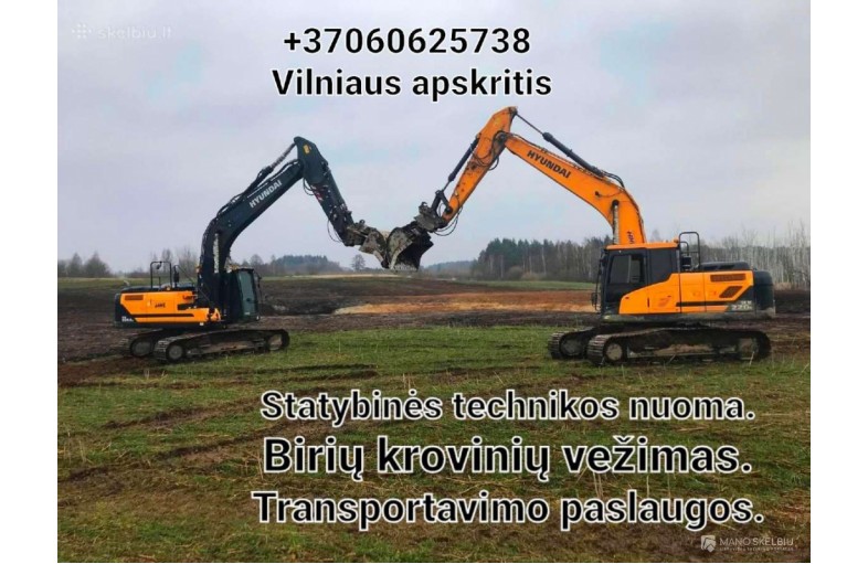 Ekskavatoriaus nuoma, kasimo darbai 860625738