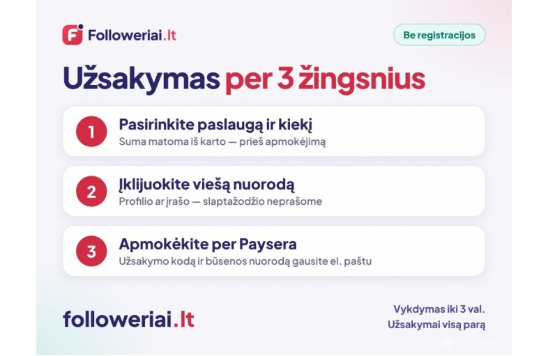 Followeriai.lt - Socialinių tinklų paslaugos
