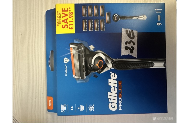 Gillette skutimosi peiliukai iš Anglijos.