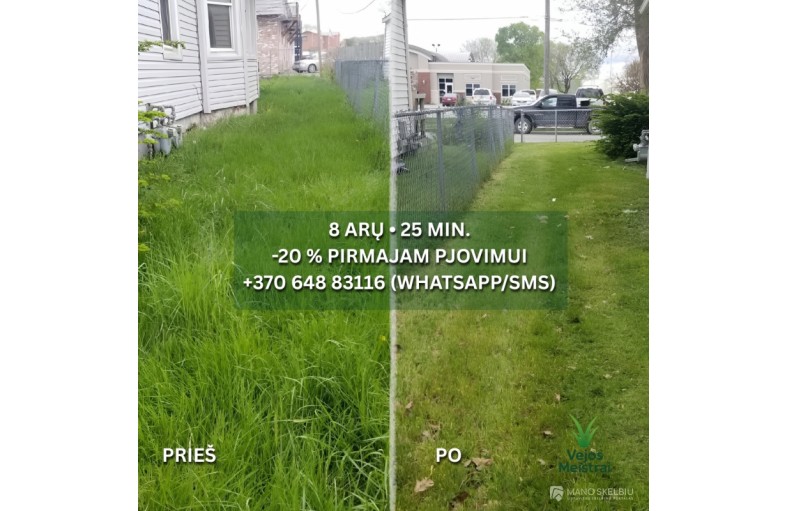 Greitas žolės pjovimas Kaune, –20 %