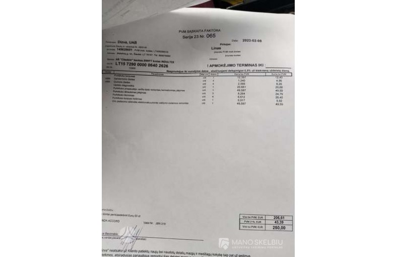 Honda Accord 7th gen 2.2 103kw Diesel 