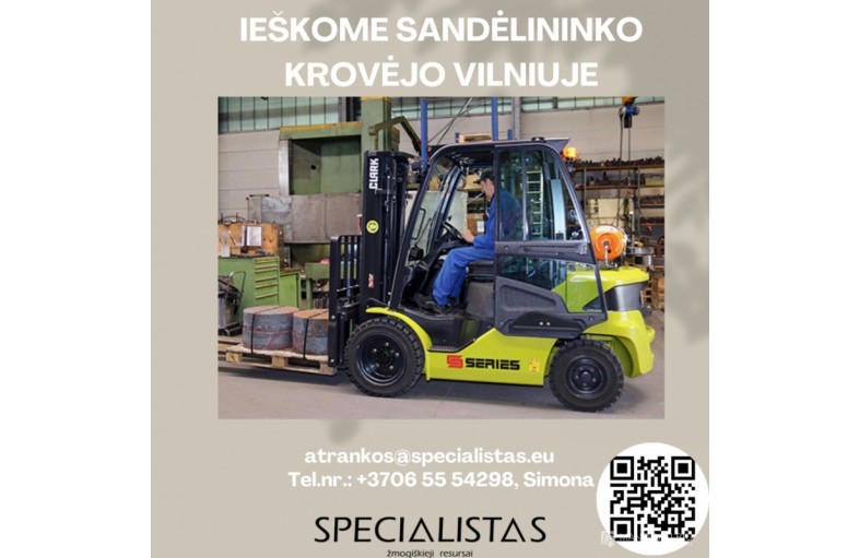 IEŠKOME KRAUTUVO VAIRUOTOJO VILNIUJE