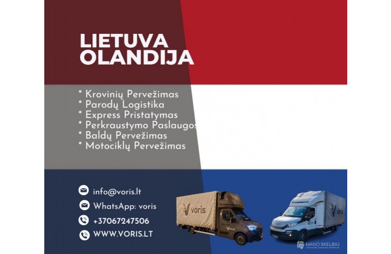 Iš Olandijos kiekvieną savaitę - krovinių per