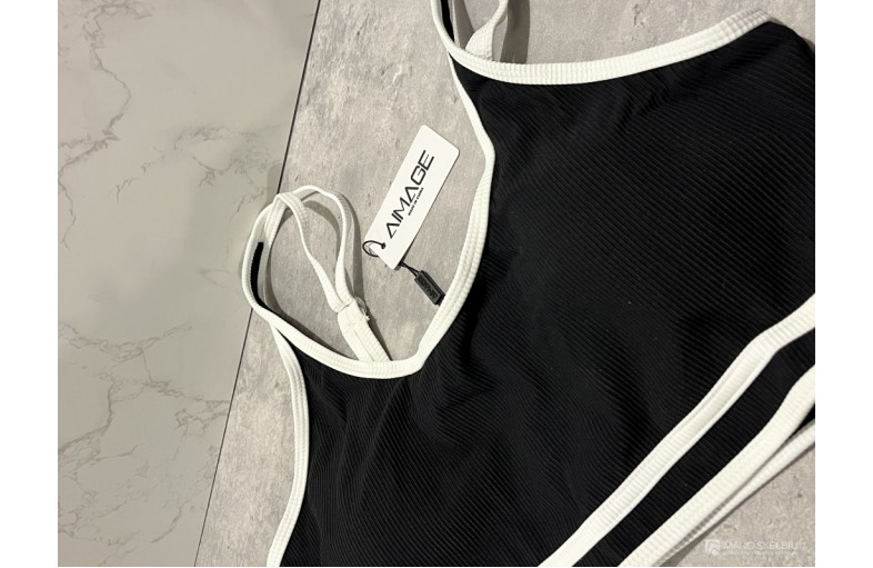 Juodai baltas maudymukas XL 