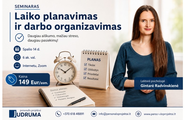 Laiko planavimas ir darbo organizavimas