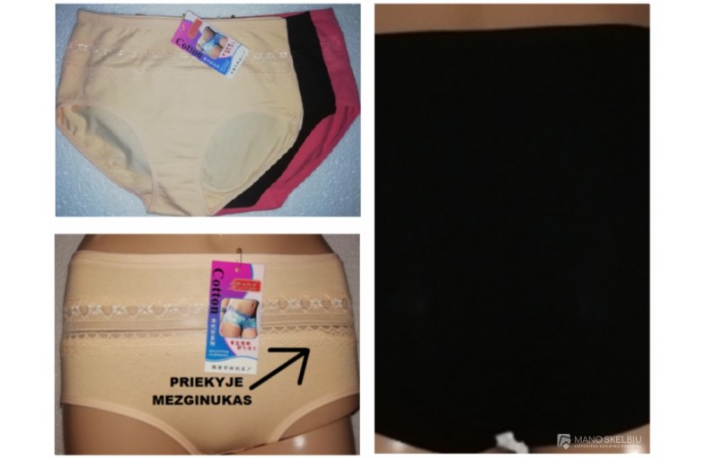 Medvilninės moteriškos kelnaitės