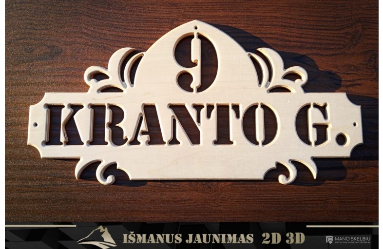 Namų adreso lentelė 50x25cm
