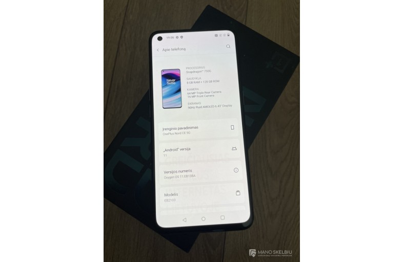 OnePlus Nord CE 5G 8/128GB (nenaudotas)