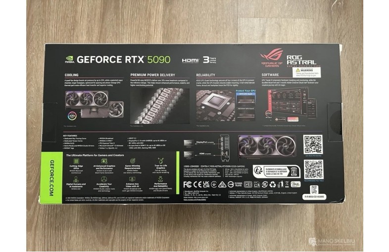 Parduodama ASUS ROG Astral GeForce RTX 5090 3