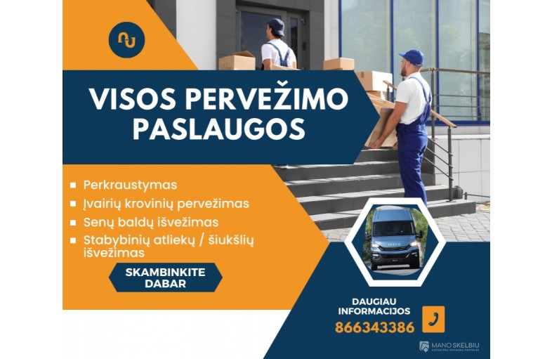 Perkraustymas,pervežimas,senų baldų išvežimas