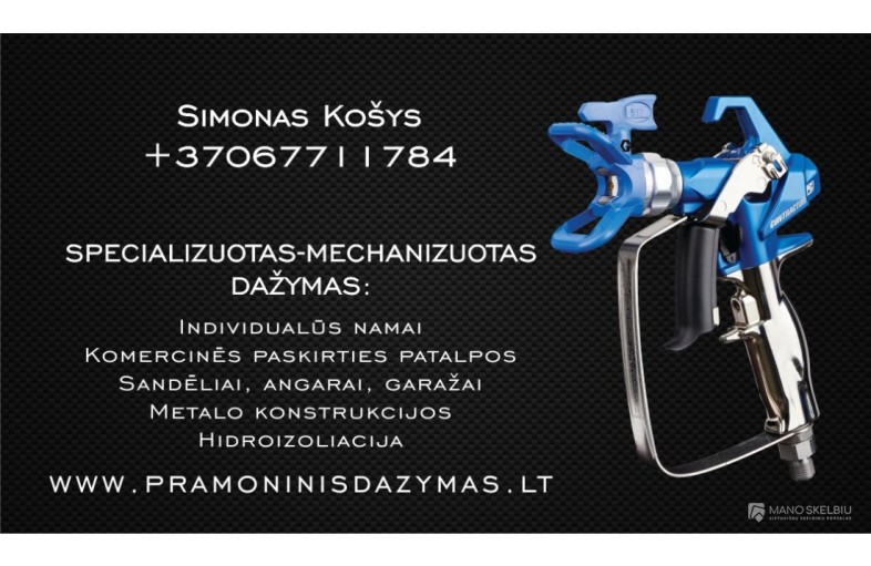Pramoninių pastatų dažymas, balinimas.