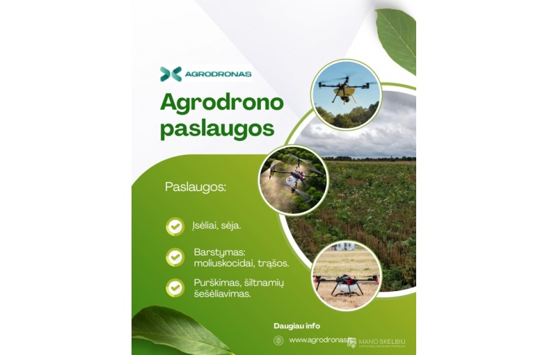 Purškimas ir barstymas agrodronu, pardavimas