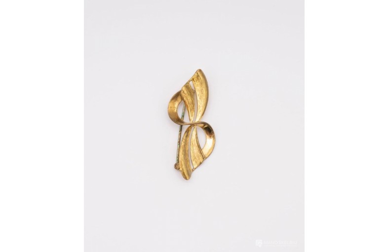 Sagė KASPINĖLIS Aukso spalvos met.  4,5x2 cm.