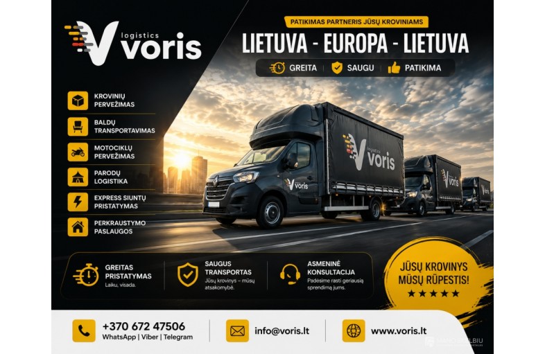 Skubus krovinių pristatymas