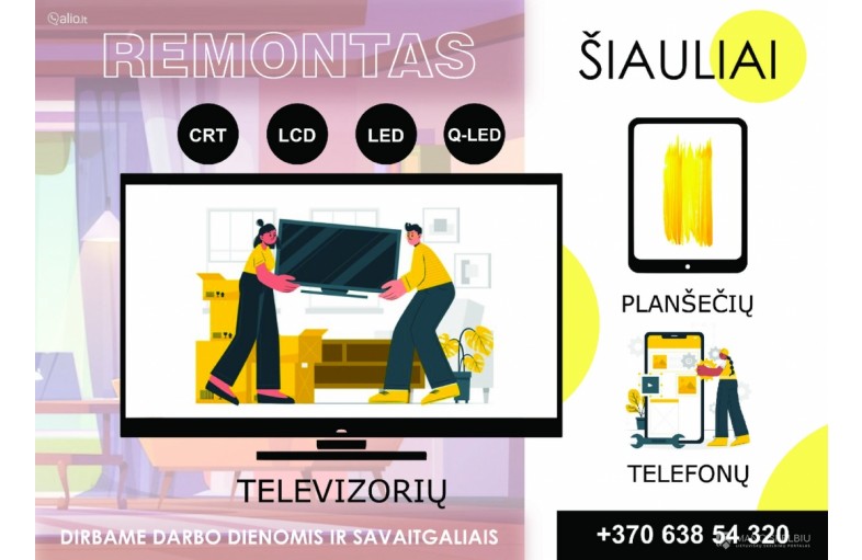 Televizorių remontas Šiauliuose