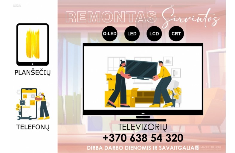 Televizorių remontas Širvintose, Ukmergėje