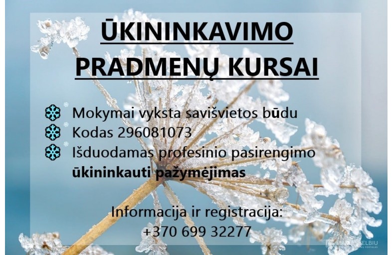 Ūkininkavimo pradmenų kursai