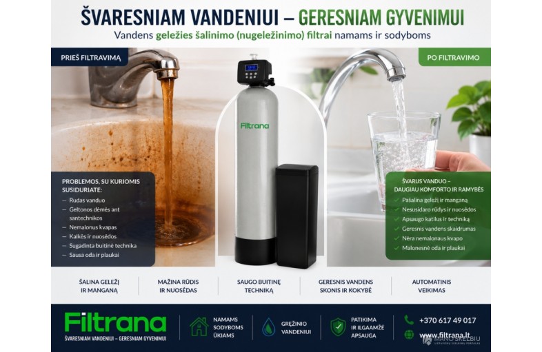 Vandens geležies šalinimo filtras