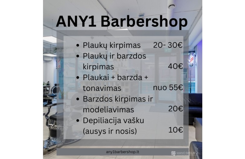 Vyrų kirpykla ANY1 Barbershop
