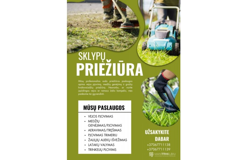 Žolės pjovimas 
