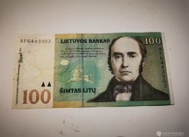 1000 litu 100 monetos 10 litu