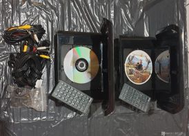 2 Auto sedyniu ekranai dvd usb su visais laid