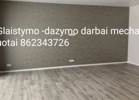 Atliekame glaistymo dažymo darbus