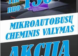 Automobilių ir mikroautobusų cheminis valymas