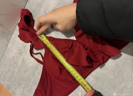 Bordo spalvos maudymukas XL