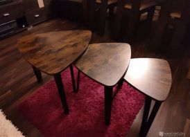Naujas modernių kavos staliukų rinkinys 3 vnt