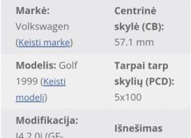 Golf IV R15 ratlankiai