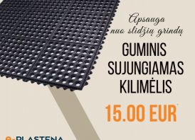 Guminis kilimėlis slidžioms grindims