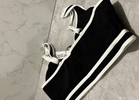 Juodai baltas maudymukas XL 
