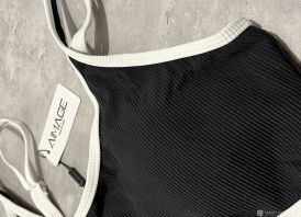 Juodai baltas maudymukas XL 