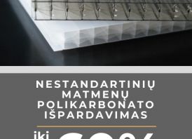Kanalinio polikarbonato i6pardavimas iki -60%
