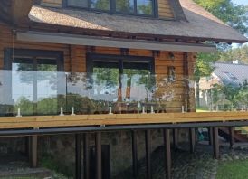 Laiptų,Balkonų Turėklai, Stikliniai Stogeliai