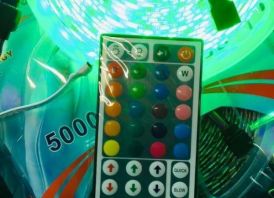Led juosta 5m atspari drėgmei Rgb su valdymo 