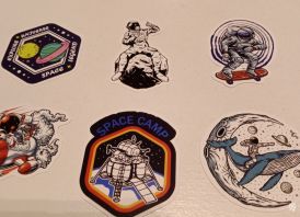 Lipdukai su astronautais