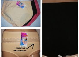 Medvilninės moteriškos kelnaitės