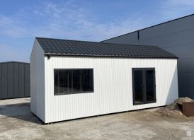 Modulinis medinis namelis su antresole